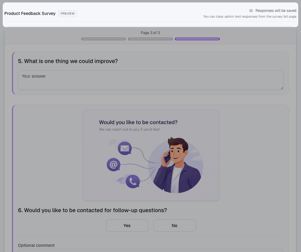 Respondent view of the same survey as seen by participants.